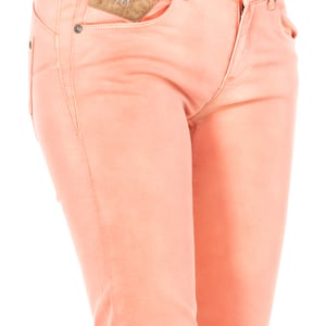 Elastische broek met slank gesneden zomen HWT010 vrouw