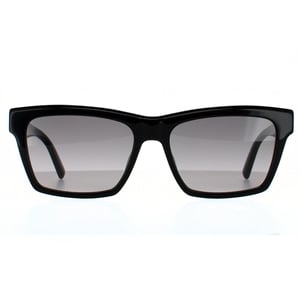 Saint Laurent zonnebril SL M104 001 Glanzende zwartgrijze gradiënt