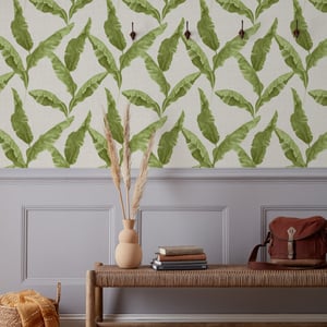 Plantain Botanical Printed Wallpaper