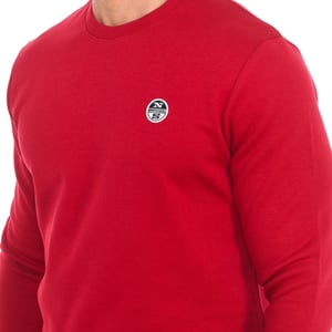 Långärmad sweatshirt med rund halsringning 9024070 herr