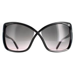Tom Ford Butterfly Womens Shiny Black Smoke Gradient FT0943 Jasmin Sunglasses