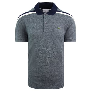 Lacoste Taping Heren Marl Blauw Poloshirt