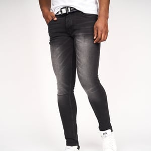Crosshatch Heren Barbeck Slim Jeans (Zwart wassen)