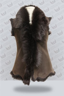 Toscana Sheepskin Short Gilet-Denver för kvinnor