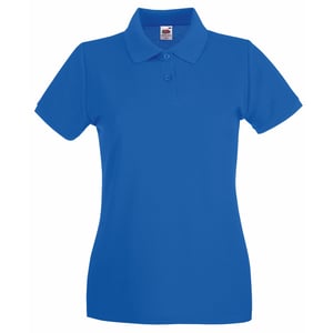 Fruit Of The Loom Vrouwen Dames-Fit Premium Poloshirt Met Korte Mouwen (Royaal Blauw)