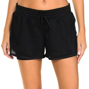 Dames 2-in-1 sportshort met trekkoord D07MP