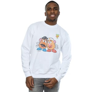 Disney Heren Toy Story 4 Mr en Mrs Aardappelhoofd Sweatshirt (Wit)
