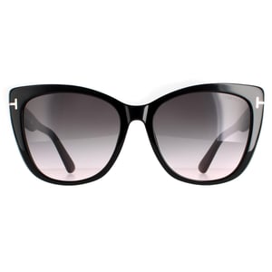 Tom Ford Cat Eye Dam Shiny Black Smoke Gradient FT0937 Nora Solglasögon