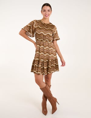 Crew Neck Mini Dress