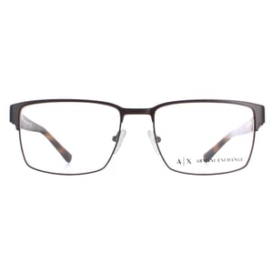Armani Exchange Rectangle Mens Matte Brown Glasses