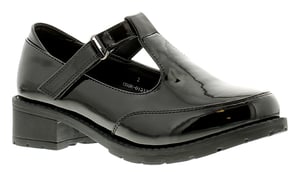 Miss Riot Girls Shoes School Kirsty Touch Fastening black