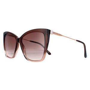 Jimmy Choo Seba/S 0MY/HA bruin gearceerde beige zonnebril met kleurverloop