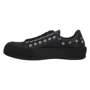 Alexander McQueen Men's Deck Plimsoll in Black/silver