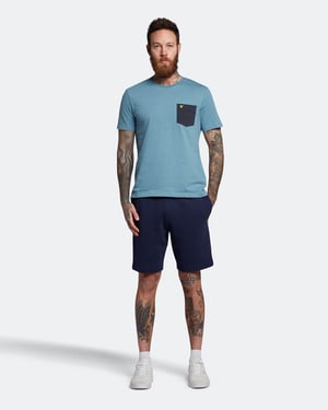 Lyle & Scott Zweet kort in Marine