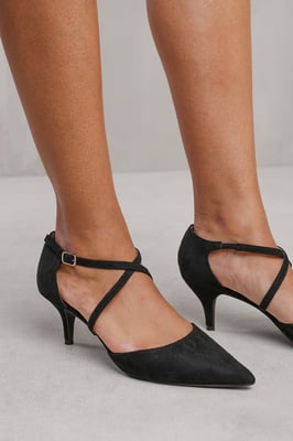 Wheres That From Womens 'Yardley' Low Kitten Heel With Crossover Strap