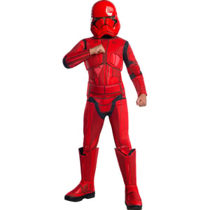 Star Wars Jongens Deluxe Stormtrooper Kostuum (Rood)
