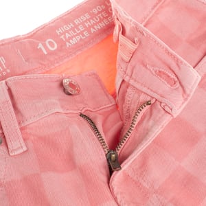Rechte jeans met ruitpatroon 484105 meisjes