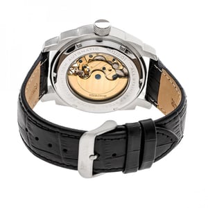 Heritor automatisch Helmsley semi-skelet lederen band horloge