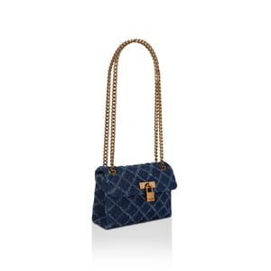 Kurt Geiger London Denim Kgl Mini Brixton Lock Bag