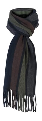 Mens Italian Inspired Warm Knitted Striped Winter Scarf One Size