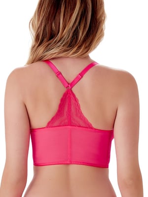 Superboost Lace Deep V Bralet - Diva Pink