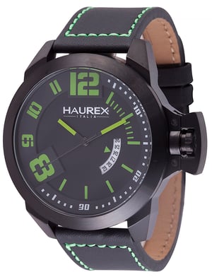 Haurex italy:storm black/green dial watch