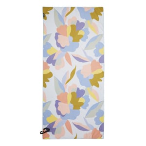 Regatta Abstract Floral Microfibre Beach Towel (Blue/Pink)
