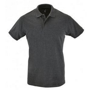 SOLS Heren Perfect Pique Korte Mouw Poloshirt (Houtskool mergel)