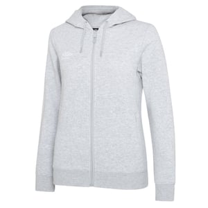 Umbro Dames/Dames Club Vrije tijd Hoodie met volledige rits (Grijs gemêleerd/wit)