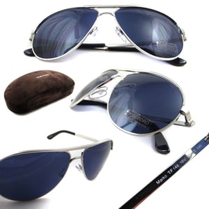 Tom Ford Solglasögon 0144 Marko 18V Silver Blå