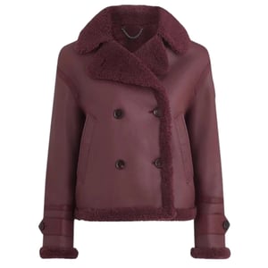 Belstaff Cedar Redwood Burgundy Sherling läderjacka