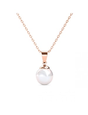 Volle Maan Parel Ketting en Hanger - Imitatie Parel