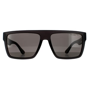 Tommy Hilfiger Rectangle Mens Matte Grey Grey Polarized Sunglasses