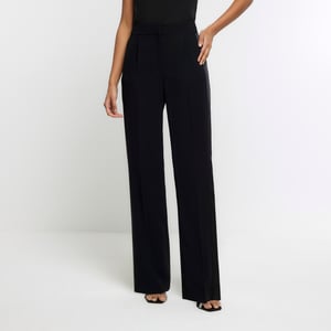 River Island Womens Smart Trousers Black Straight