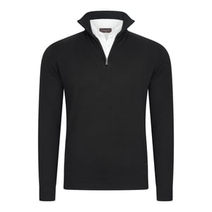 Cappuccino Italia Sweater Mock Zip Pullover Svart