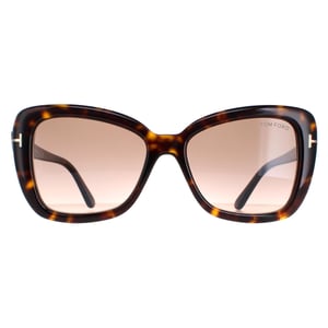 Tom Ford Square Womens Dark Havana Brown Gradient Maeve FT1008