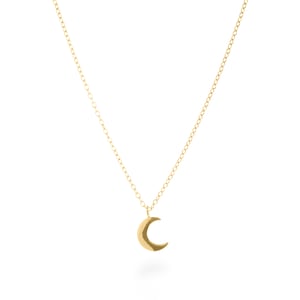 Halsband Luxenter halvmåne tillverkat av 925 sterling silver 18K guldpläterad finish