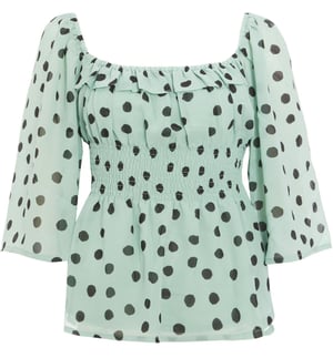 Chiffon Polka Dot Blouse