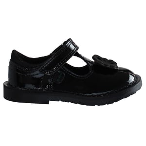 Kickers T-Bar Flutter Barn Svarta Skor