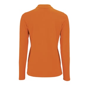 SOLS Dames/dames Perfecte Lange Mouw Pique Polo Shirt (Oranje)