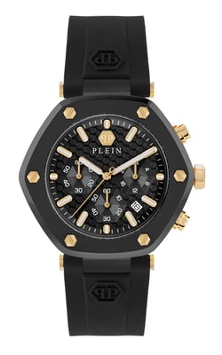 Philipp Plein The Hexagon Chrono Heren Zwarte Horloge PWZBA0223