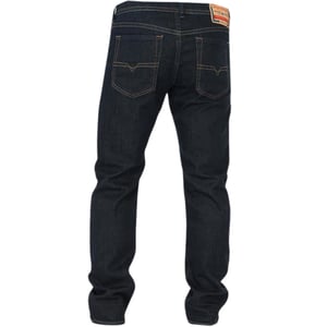 Diesel Buster-X Brown Badge Tapered Fit Dark Blue Jeans