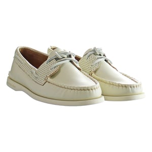 Sperry A/0 2-Eye Pin Perf herenschoenen wit