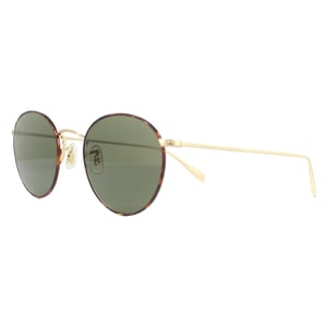 Oliver Peoples Zonnebril Coleridge OV1186S 530552 Gouden Schildpad G-15 Groen