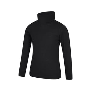 Mountain Warehouse Barn/ungdomar Talus Roll Neck Långärmad Topp (Svart)