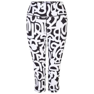 Dare 2B Dames/Dames Influential Graffiti 3/4 Legging (Zwart/Wit)
