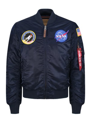 Alpha Industries Men's MA-1 VF NASA Bomber Jacket in Dark Blue