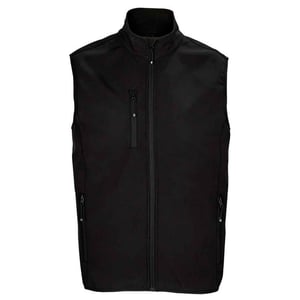 SOLS Heren Falcon Softshell gerecyclede bodywarmer (Zwart)