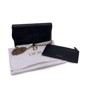 Dior läderplånbok Saddle Wallet On Chain