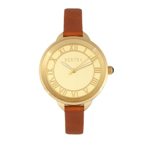 Bertha Madison Sunray wijzerplaat lederen band horloge